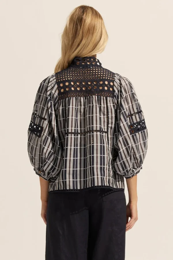 Fashion zoe kratzmann Dedicate Top-Indigo Check