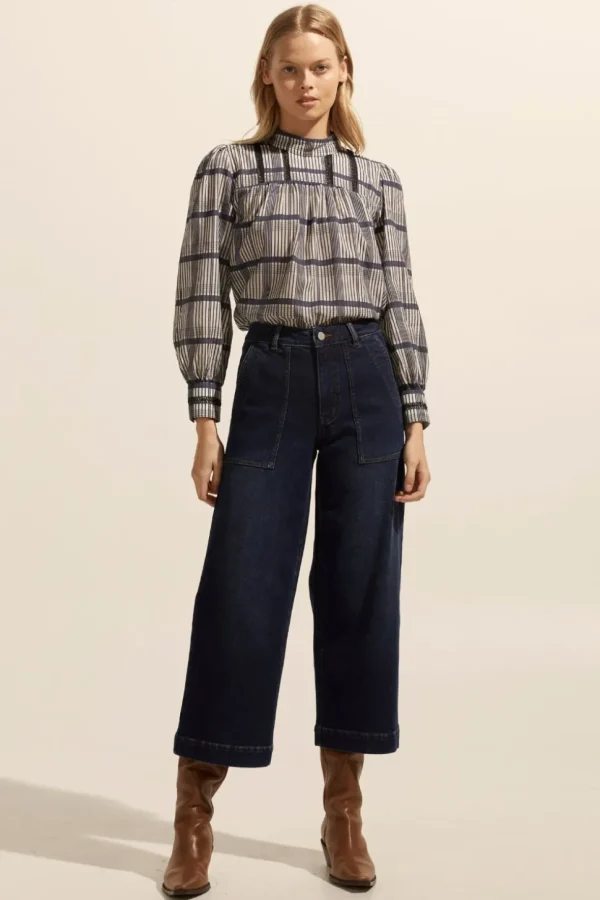 Hot zoe kratzmann Faze Top-Ink/Porcelain Check
