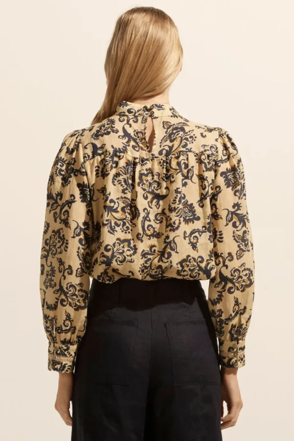 Hot zoe kratzmann Faze Top-Ochre Floral