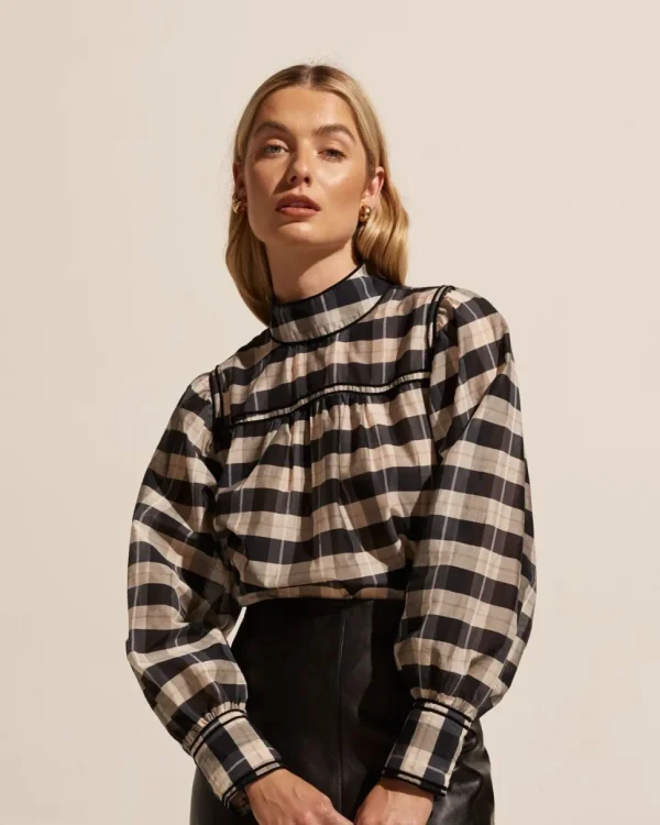 Online zoe kratzmann Horizen Top-Black/Ecru Check