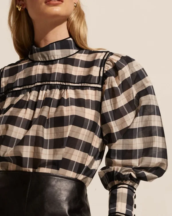 Online zoe kratzmann Horizen Top-Black/Ecru Check