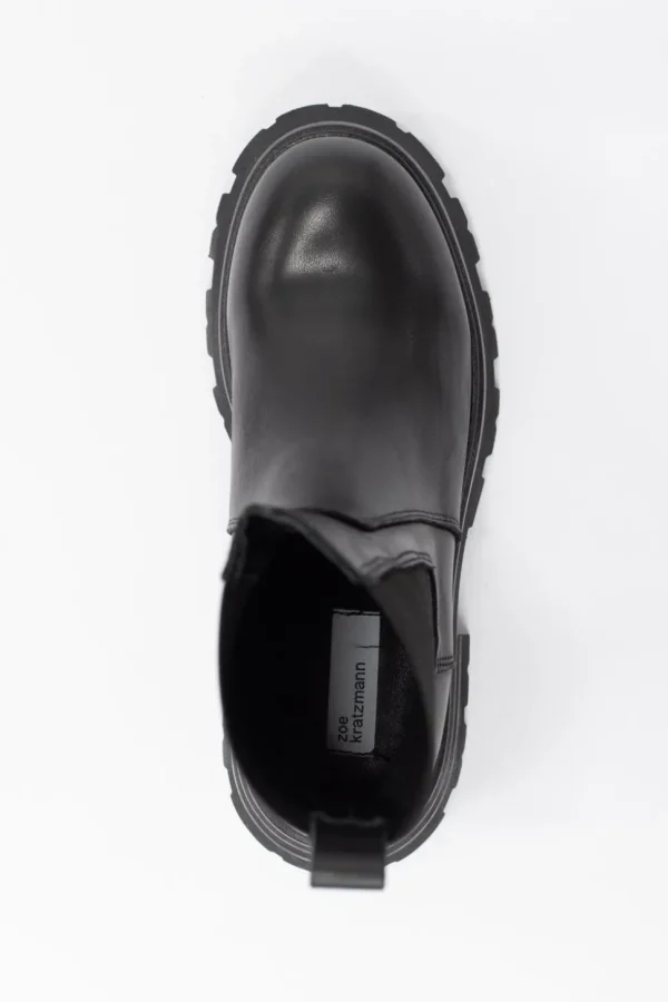Fashion zoe kratzmann Inset Boot-Black Leather