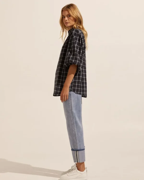 Cheap zoe kratzmann Lilt Top-Black Check