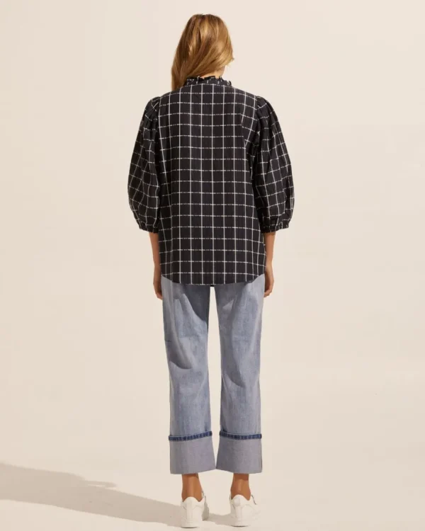 Cheap zoe kratzmann Lilt Top-Black Check