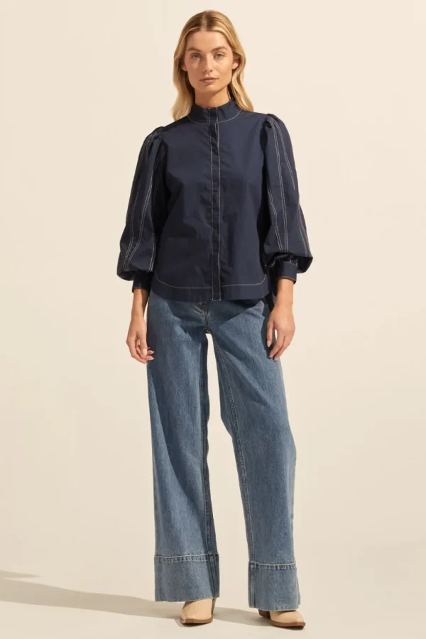 Cheap zoe kratzmann Oblige Top-Indigo