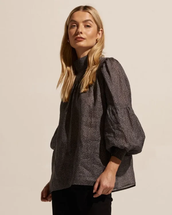 Outlet zoe kratzmann Pace Top-Graphite Leopard