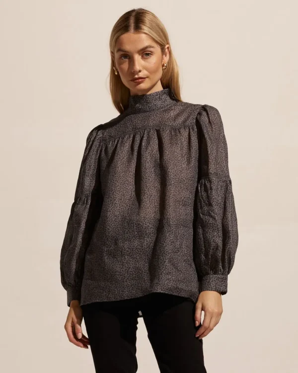Outlet zoe kratzmann Pace Top-Graphite Leopard
