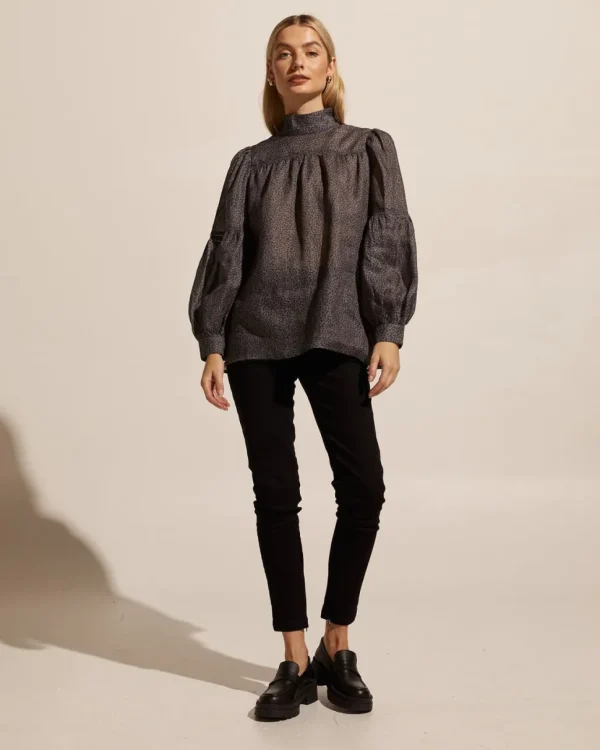 Outlet zoe kratzmann Pace Top-Graphite Leopard