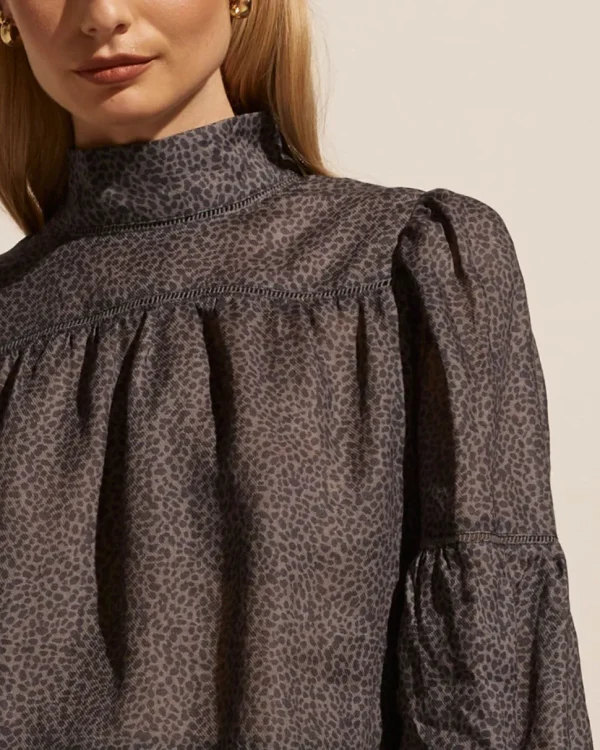Outlet zoe kratzmann Pace Top-Graphite Leopard