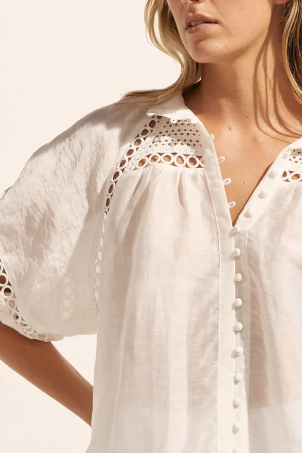 Outlet zoe kratzmann Roam Top-Porcelain