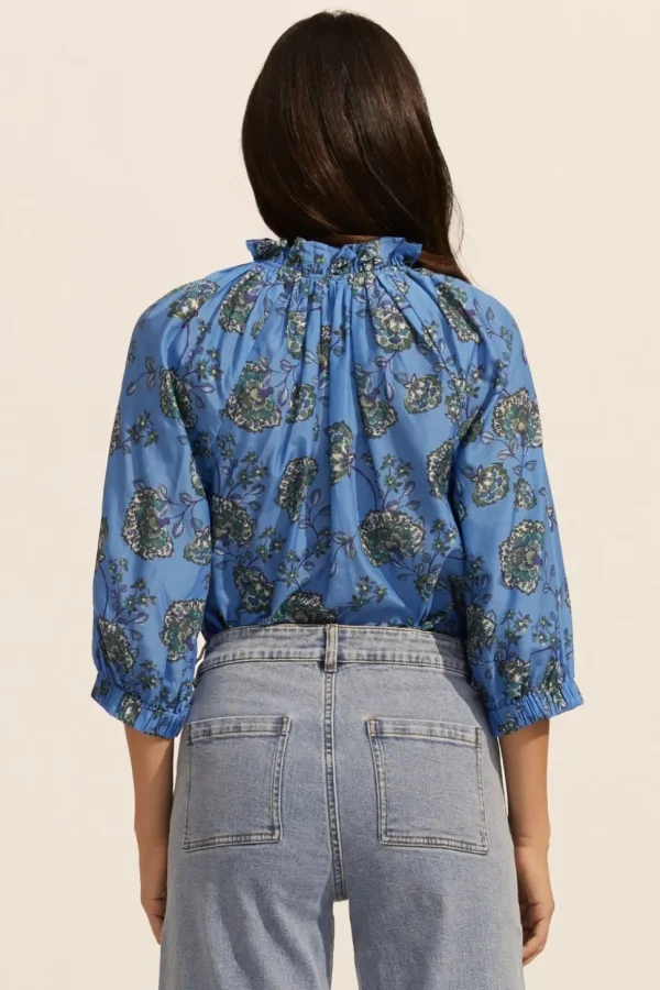 New zoe kratzmann Siesta Top- Azure Botanic
