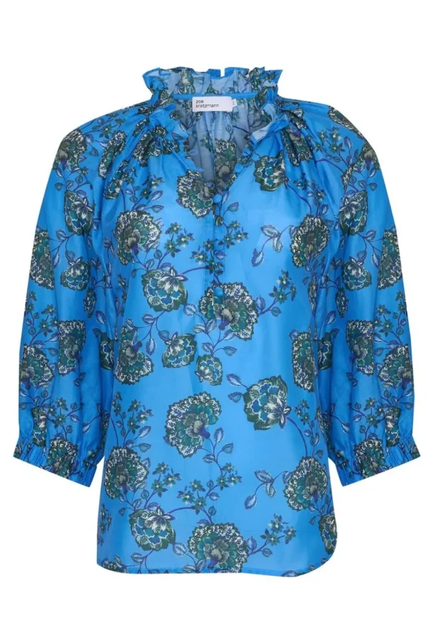 New zoe kratzmann Siesta Top- Azure Botanic