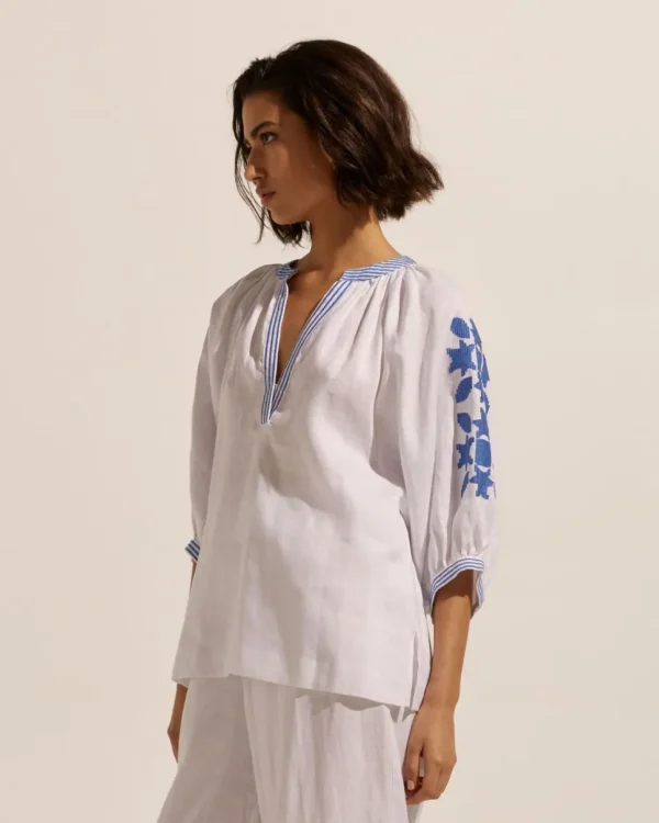 Outlet zoe kratzmann Solitude Top-Azure