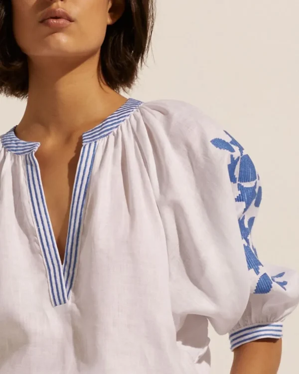 Outlet zoe kratzmann Solitude Top-Azure