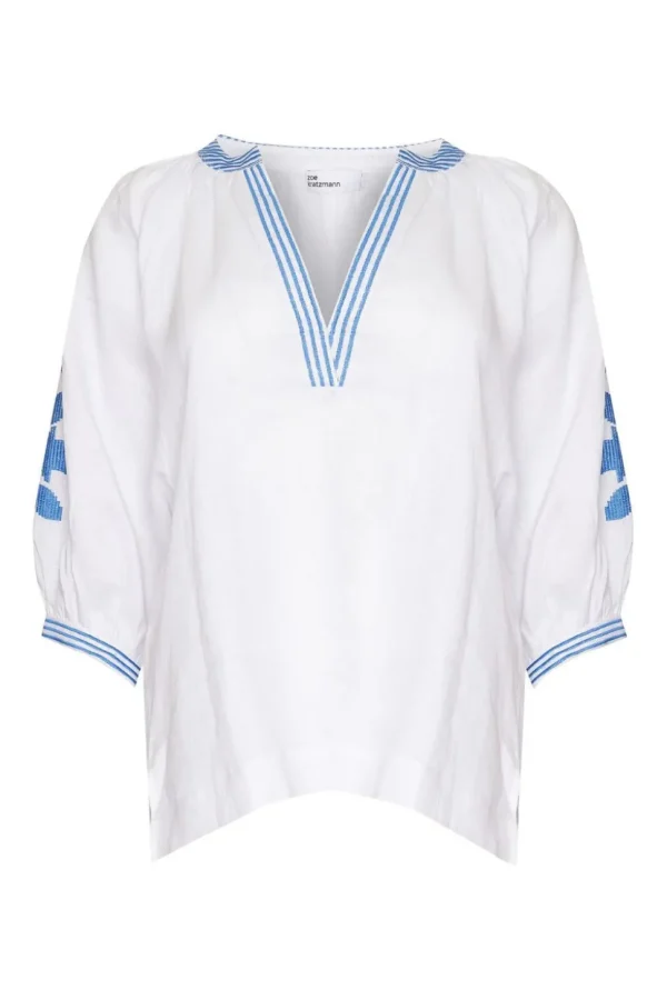 Outlet zoe kratzmann Solitude Top-Azure