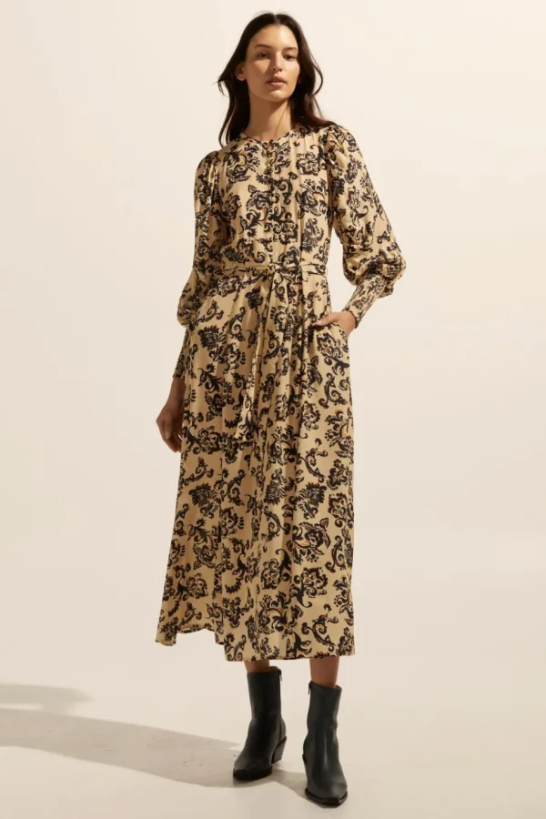 Outlet zoe kratzmann Tangent Dress-Ochre Floral