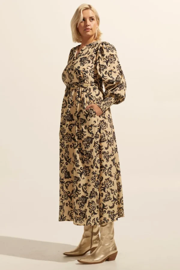 Outlet zoe kratzmann Tangent Dress-Ochre Floral