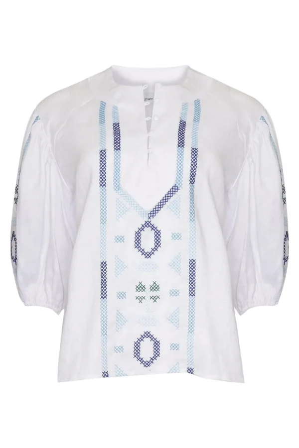 Fashion zoe kratzmann Theme Top-Azure Embroid